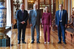 Foto: Carlos Slim en Palacio Nacional Claudia Sheinbaum Pardo