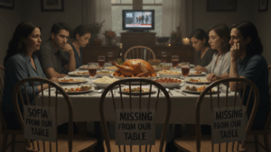 Foto: Thanksgiving sillas vacías migrantes