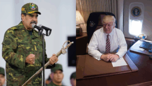 Foto: Trump en Air Force One y Maduro Vestido de Militar
